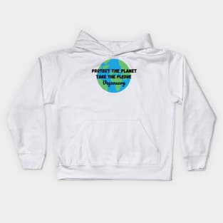 Protect The Planet, Take The Pledge - Veganuary Kids Hoodie